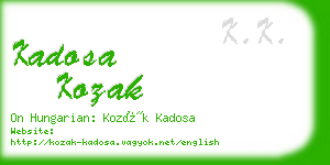 kadosa kozak business card